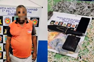Motorista de carro-lotação é preso transportando mais de 2 mil pedras de crack na MA-349, em Caxias