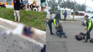 Dois acidentes são registrados em sequência na Avenida Guajajaras; mulher morre e casal fica ferido