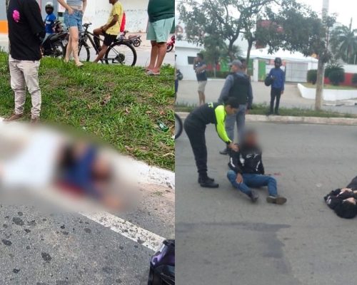 Dois acidentes são registrados em sequência na Avenida Guajajaras; mulher morre e casal fica ferido