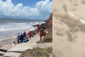 Corpo de homem despido e com marcas de violência é encontrado na praia de Panaquatira, em São José de Ribamar