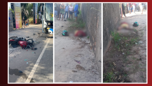 Motociclista morre em acidente com ônibus no viaduto da Raposa