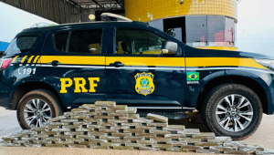 Passageiro de ônibus é preso com mais de 60 kg de maconha na BR-010