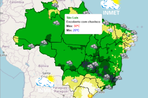 São Luís tem previsão de chuvas ao longo do dia, alerta Inmet