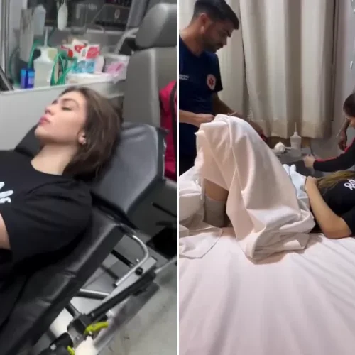 Cantora Melody passa mal após show em Grajaú e deixa local de ambulância