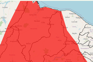 Inmet emite alerta vermelho de grande perigo para chuvas intensas no Maranhão