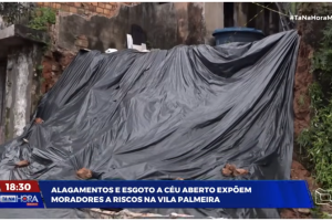 Moradores da Vila Palmeira temem novos desabamentos, após queda de muro de casa
