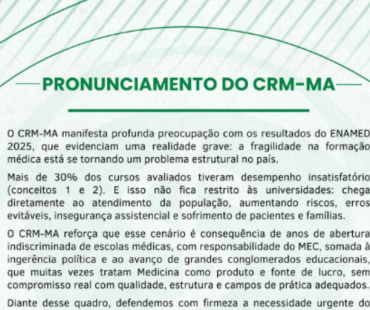 Foto: divulgação/ CRM-MA