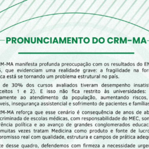 Foto: divulgação/ CRM-MA